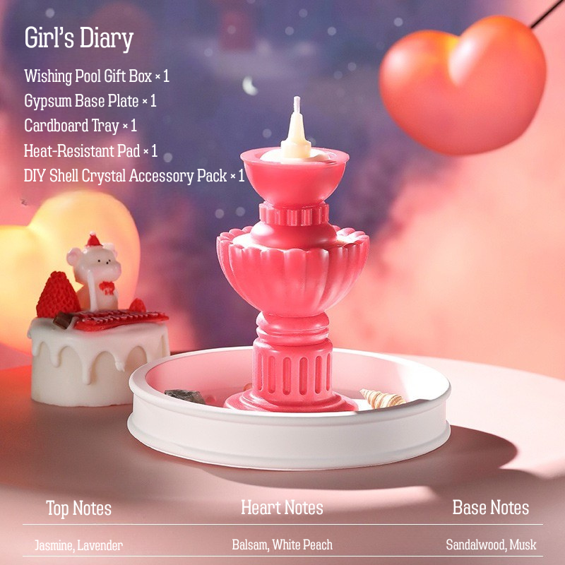 DIY Wishing Pool Scented Candle Gift Set – Soy Wax, Shell & Crystal Accessories, Aromatherapy Home Decor