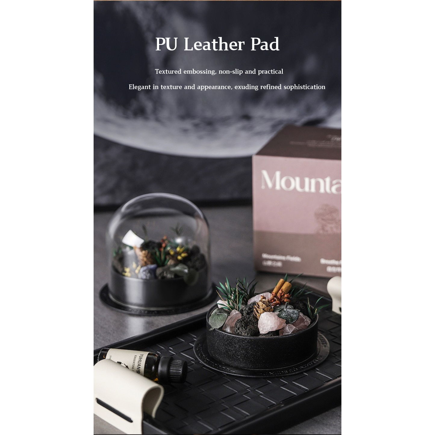 Wild Sanctuary Crystal Aromatherapy Diffuser – Natural Flame-Free Crystal Aroma Set with Essential Oil, Glass Dome & Gift Box – Zen-Inspired Home Decor & Long-Lasting Fragrance