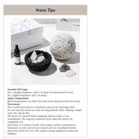 Volcanic Stone Crystal Diffuser – Natural Lava Rock Aromatherapy Ornament with Essential Oil, Long-Lasting Home Fragrance Decor