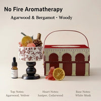 Red Luck Crystal Diffuser Gift Set – Flameless Home Fragrance with Oriental Silk-Velvet Design