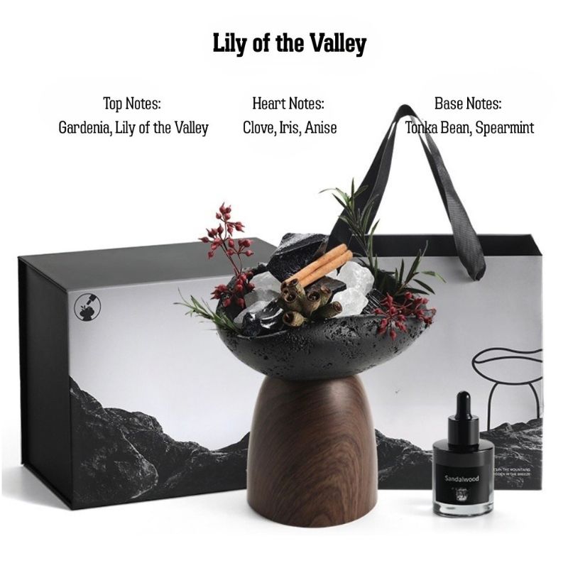 Natural Crystal Aroma Diffuser Gift Set – No-Flame Essential Oil Aromatherapy, Elegant Home Decor, Long-Lasting Fragrance, Perfect Romantic Gift