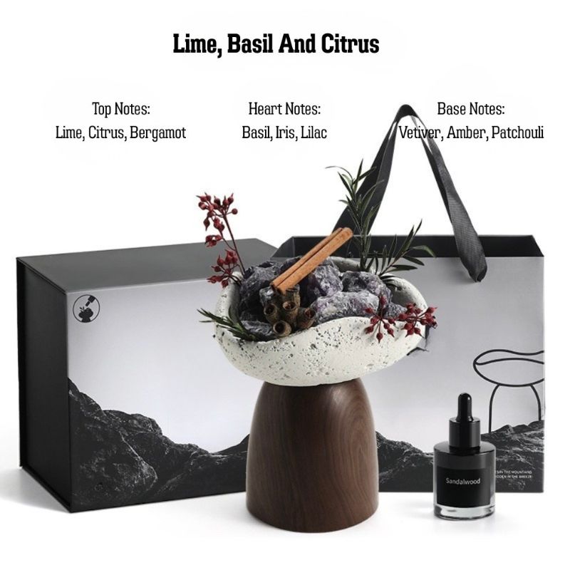 Natural Crystal Aroma Diffuser Gift Set – No-Flame Essential Oil Aromatherapy, Elegant Home Decor, Long-Lasting Fragrance, Perfect Romantic Gift