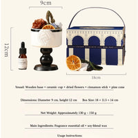 Starlight Crystal Diffuser Gift Set – Flameless Home Fragrance with Oriental Ceramic Design