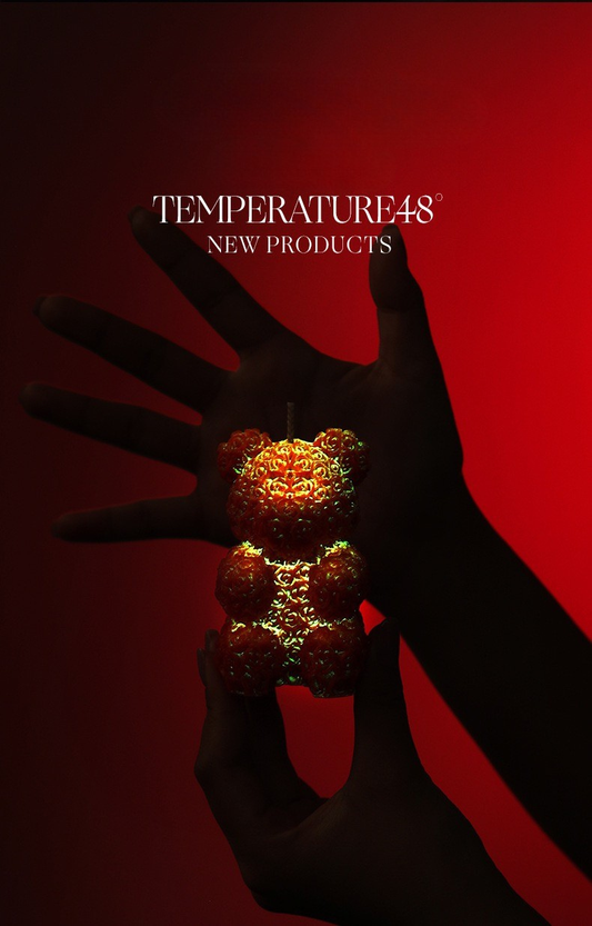 Cryogenic Rose Bear Candle — Low-Temperature Wax Sculpture, Romantic Decorative Candle for Gifts, Birthday, Valentine’s Day