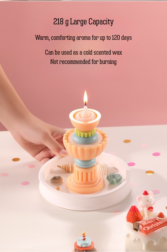 DIY Wishing Pool Scented Candle Gift Set – Soy Wax, Shell & Crystal Accessories, Aromatherapy Home Decor