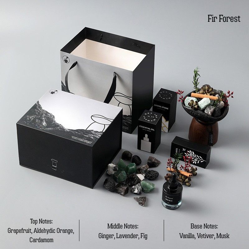 Natural Crystal Aroma Diffuser Gift Set – No-Flame Essential Oil Aromatherapy, Elegant Home Decor, Long-Lasting Fragrance, Perfect Romantic Gift