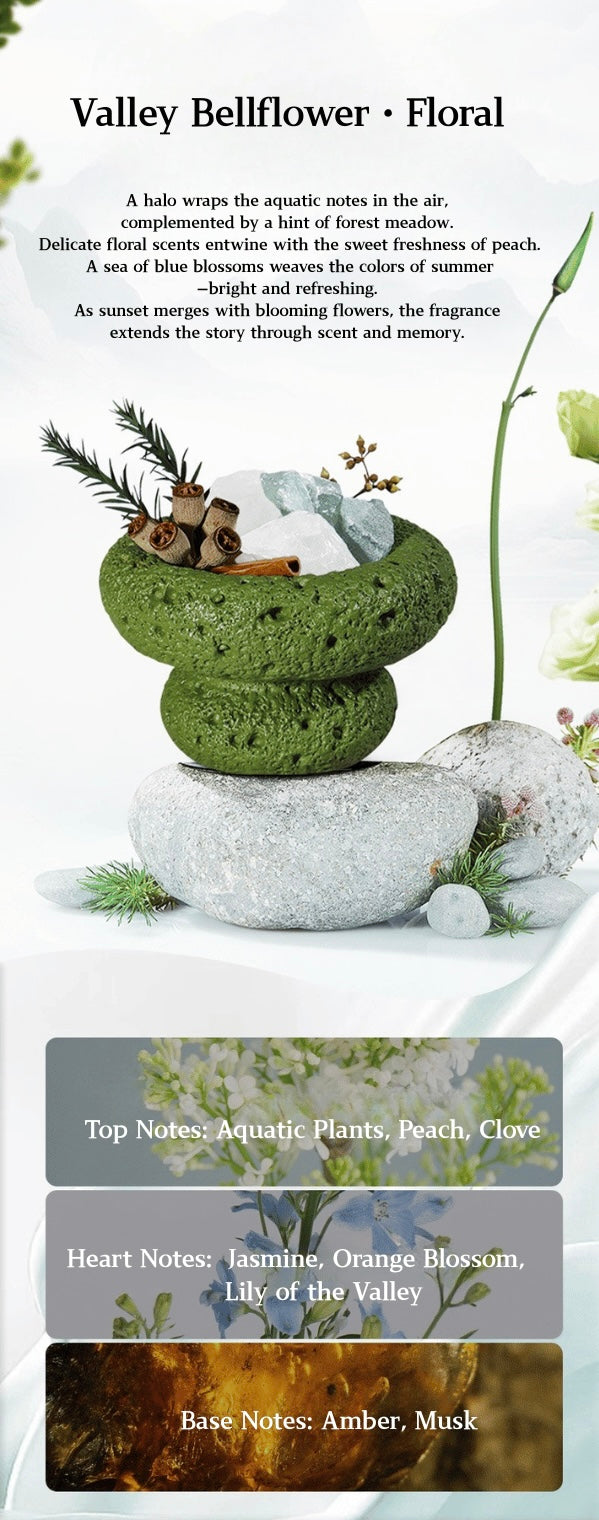 Pure Essence Crystal Aromatherapy Gift Set – Handcrafted Stone Diffuser with Natural Crystals, Botanical Accents & Essential Oil | A Luxury Flame-Free Aroma Ritual