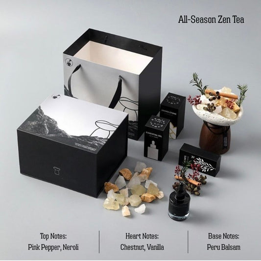 Natural Crystal Aroma Diffuser Gift Set – No-Flame Essential Oil Aromatherapy, Elegant Home Decor, Long-Lasting Fragrance, Perfect Romantic Gift