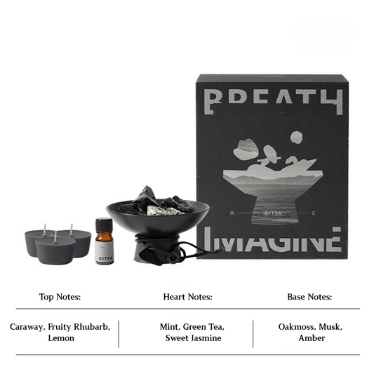 Natural Crystal Stone Aromatherapy Set – Crystal Diffuser with Essential Oils and Scented Candle for Home Fragrance & Relaxation