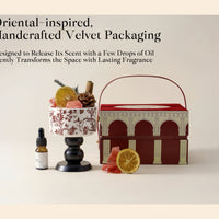 Red Luck Crystal Diffuser Gift Set – Flameless Home Fragrance with Oriental Silk-Velvet Design