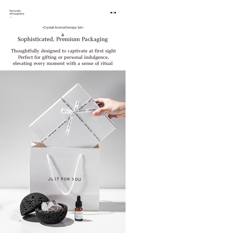 Volcanic Stone Crystal Diffuser – Natural Lava Rock Aromatherapy Ornament with Essential Oil, Long-Lasting Home Fragrance Decor