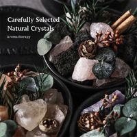Wild Sanctuary Crystal Aromatherapy Diffuser – Natural Flame-Free Crystal Aroma Set with Essential Oil, Glass Dome & Gift Box – Zen-Inspired Home Decor & Long-Lasting Fragrance