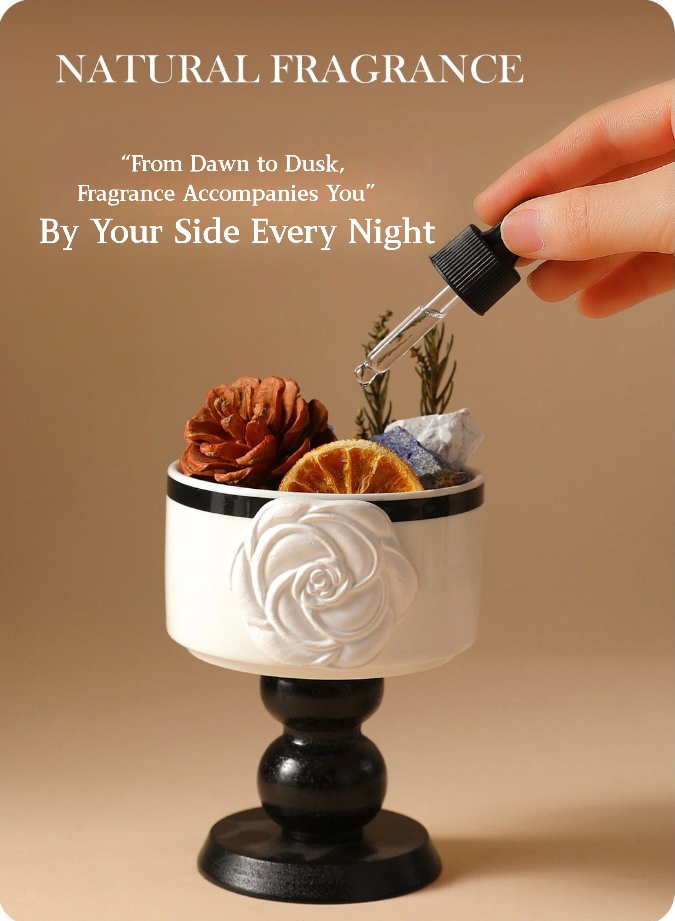 Starlight Crystal Diffuser Gift Set – Flameless Home Fragrance with Oriental Ceramic Design