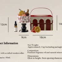 Red Luck Crystal Diffuser Gift Set – Flameless Home Fragrance with Oriental Silk-Velvet Design