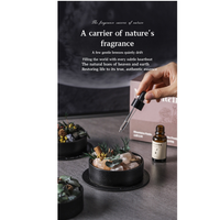 Wild Sanctuary Crystal Aromatherapy Diffuser – Natural Flame-Free Crystal Aroma Set with Essential Oil, Glass Dome & Gift Box – Zen-Inspired Home Decor & Long-Lasting Fragrance