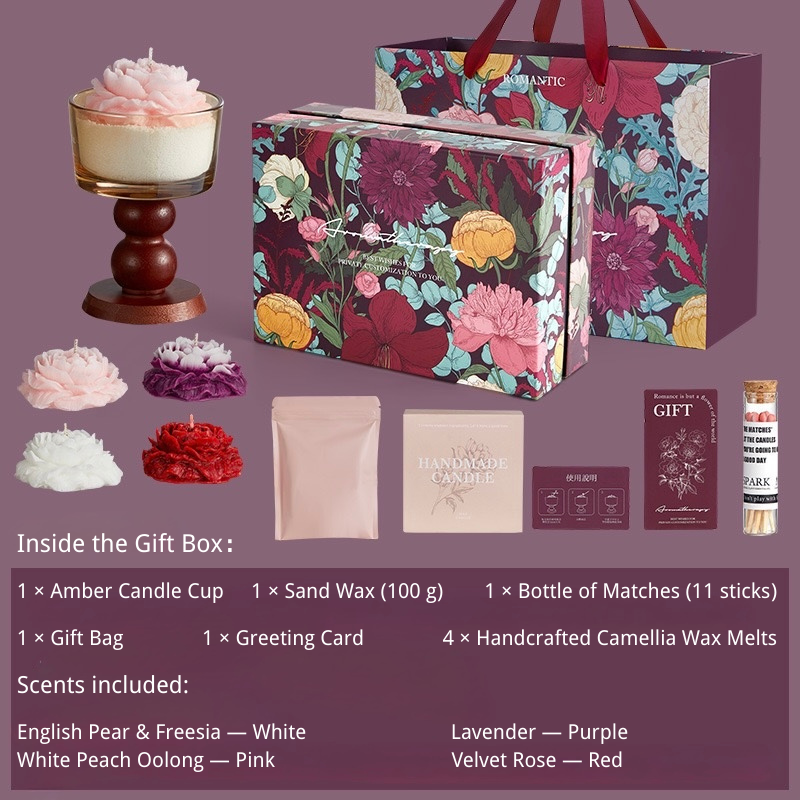 Camellia Bloom Scented Candle Gift Set