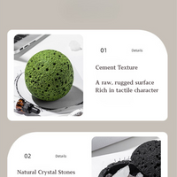 Volcanic Stone Crystal Diffuser – Natural Lava Rock Aromatherapy Ornament with Essential Oil, Long-Lasting Home Fragrance Decor