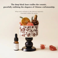 Red Luck Crystal Diffuser Gift Set – Flameless Home Fragrance with Oriental Silk-Velvet Design