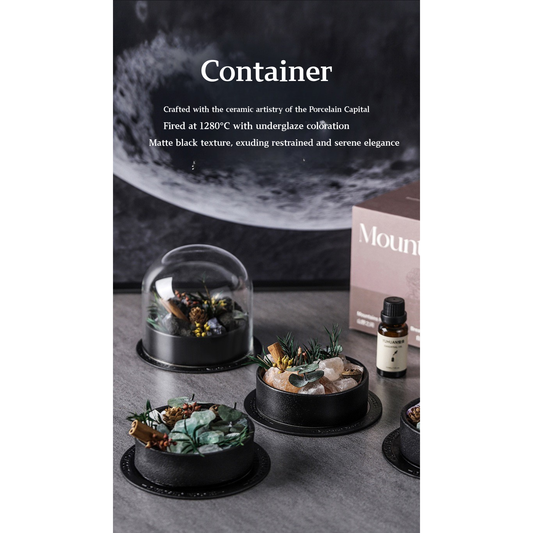 Wild Sanctuary Crystal Aromatherapy Diffuser – Natural Flame-Free Crystal Aroma Set with Essential Oil, Glass Dome & Gift Box – Zen-Inspired Home Decor & Long-Lasting Fragrance