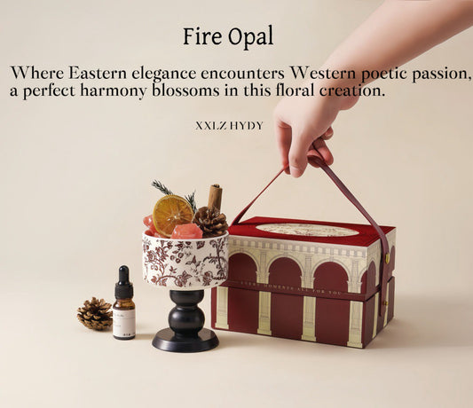 Red Luck Crystal Diffuser Gift Set – Flameless Home Fragrance with Oriental Silk-Velvet Design