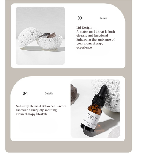 Volcanic Stone Crystal Diffuser – Natural Lava Rock Aromatherapy Ornament with Essential Oil, Long-Lasting Home Fragrance Decor