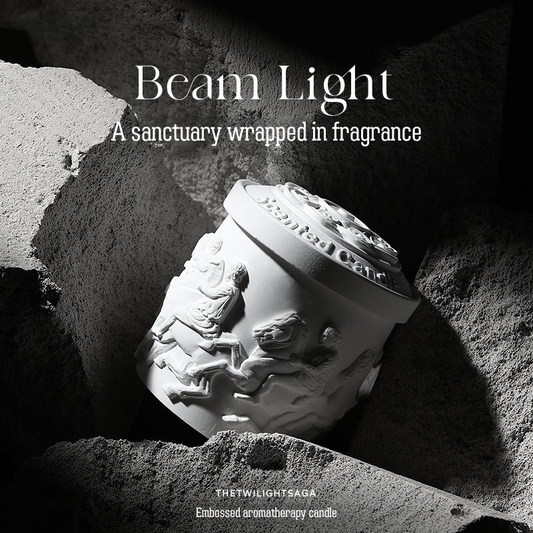 ARVEA Parthenon Relief Scented Candle – Handcrafted Soy Wax Aromatherapy Candle with Greek Temple Sculpture Design for Home Décor