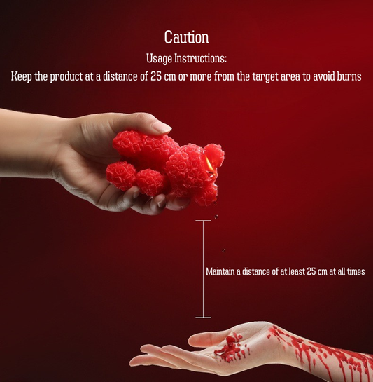 Cryogenic Rose Bear Candle — Low-Temperature Wax Sculpture, Romantic Decorative Candle for Gifts, Birthday, Valentine’s Day