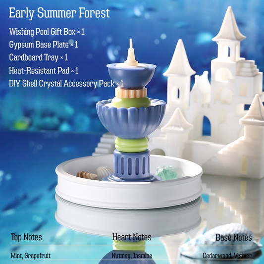 DIY Wishing Pool Scented Candle Gift Set – Soy Wax, Shell & Crystal Accessories, Aromatherapy Home Decor