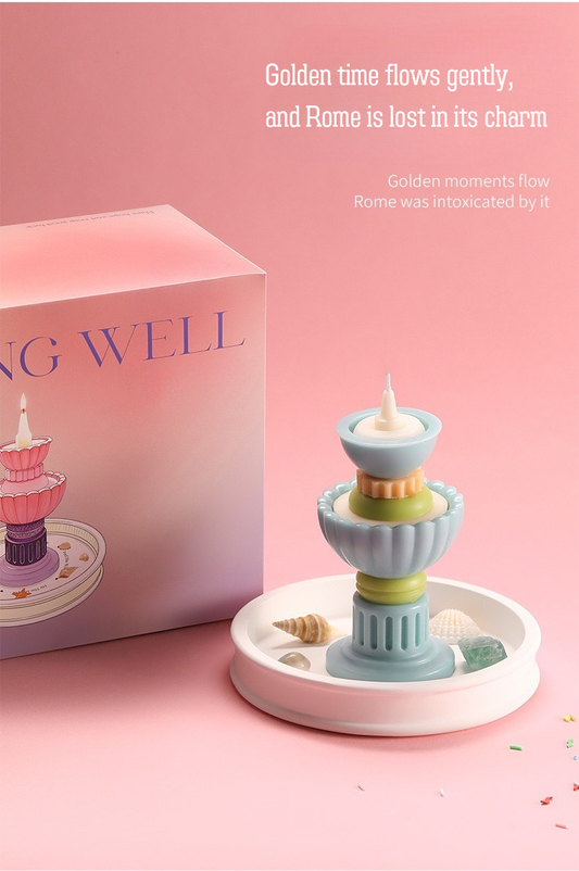 DIY Wishing Pool Scented Candle Gift Set – Soy Wax, Shell & Crystal Accessories, Aromatherapy Home Decor