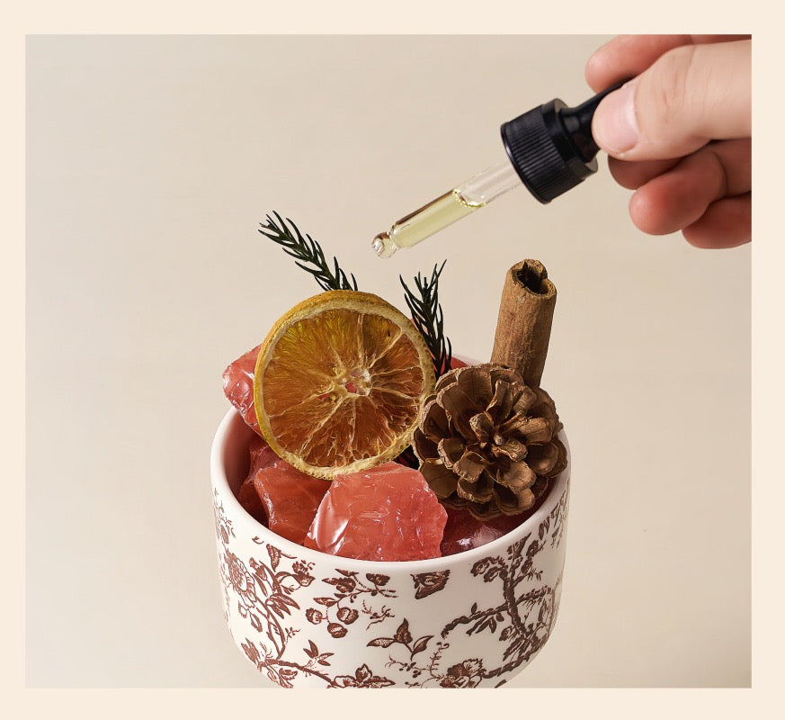 Red Luck Crystal Diffuser Gift Set – Flameless Home Fragrance with Oriental Silk-Velvet Design