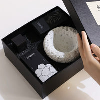 Pure Essence Crystal Aromatherapy Gift Set – Handcrafted Stone Diffuser with Natural Crystals, Botanical Accents & Essential Oil | A Luxury Flame-Free Aroma Ritual