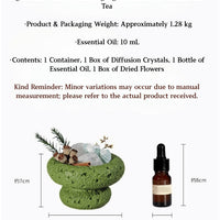 Pure Essence Crystal Aromatherapy Gift Set – Handcrafted Stone Diffuser with Natural Crystals, Botanical Accents & Essential Oil | A Luxury Flame-Free Aroma Ritual