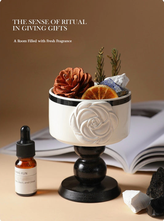 Starlight Crystal Diffuser Gift Set – Flameless Home Fragrance with Oriental Ceramic Design