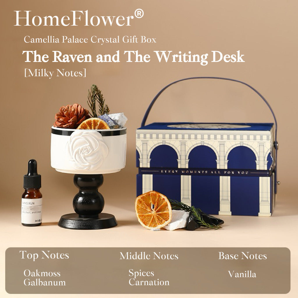 Starlight Crystal Diffuser Gift Set – Flameless Home Fragrance with Oriental Ceramic Design