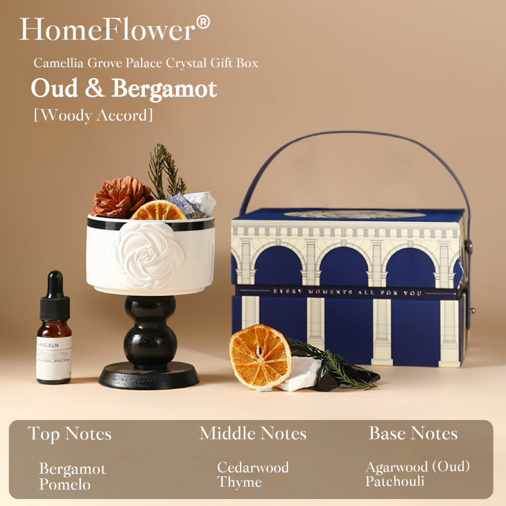 Starlight Crystal Diffuser Gift Set – Flameless Home Fragrance with Oriental Ceramic Design