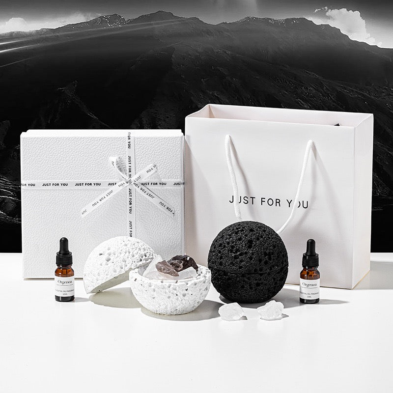 Volcanic Stone Crystal Diffuser – Natural Lava Rock Aromatherapy Ornament with Essential Oil, Long-Lasting Home Fragrance Decor