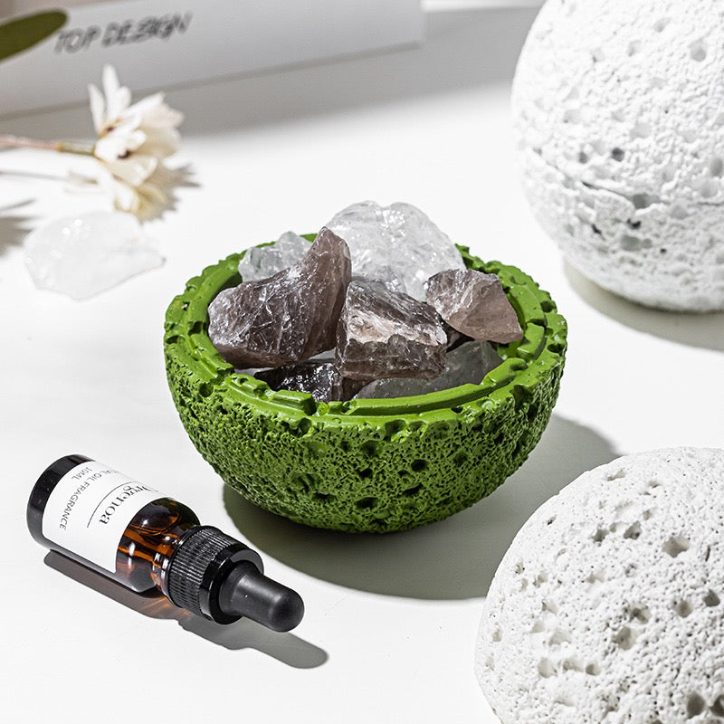 Volcanic Stone Crystal Diffuser – Natural Lava Rock Aromatherapy Ornament with Essential Oil, Long-Lasting Home Fragrance Decor