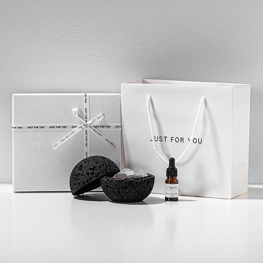 Volcanic Stone Crystal Diffuser – Natural Lava Rock Aromatherapy Ornament with Essential Oil, Long-Lasting Home Fragrance Decor