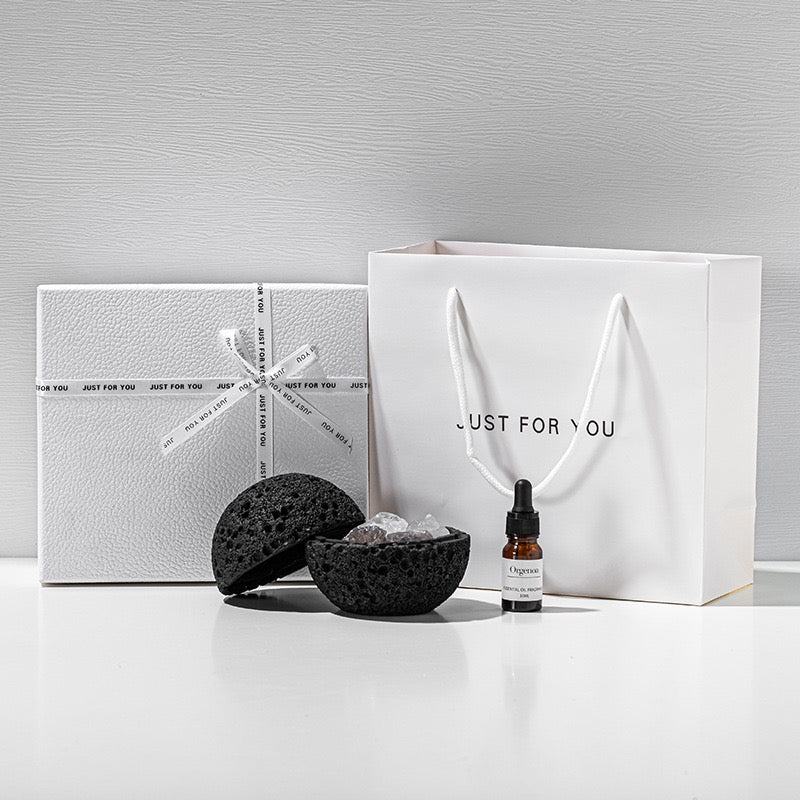 Volcanic Stone Crystal Diffuser – Natural Lava Rock Aromatherapy Ornament with Essential Oil, Long-Lasting Home Fragrance Decor