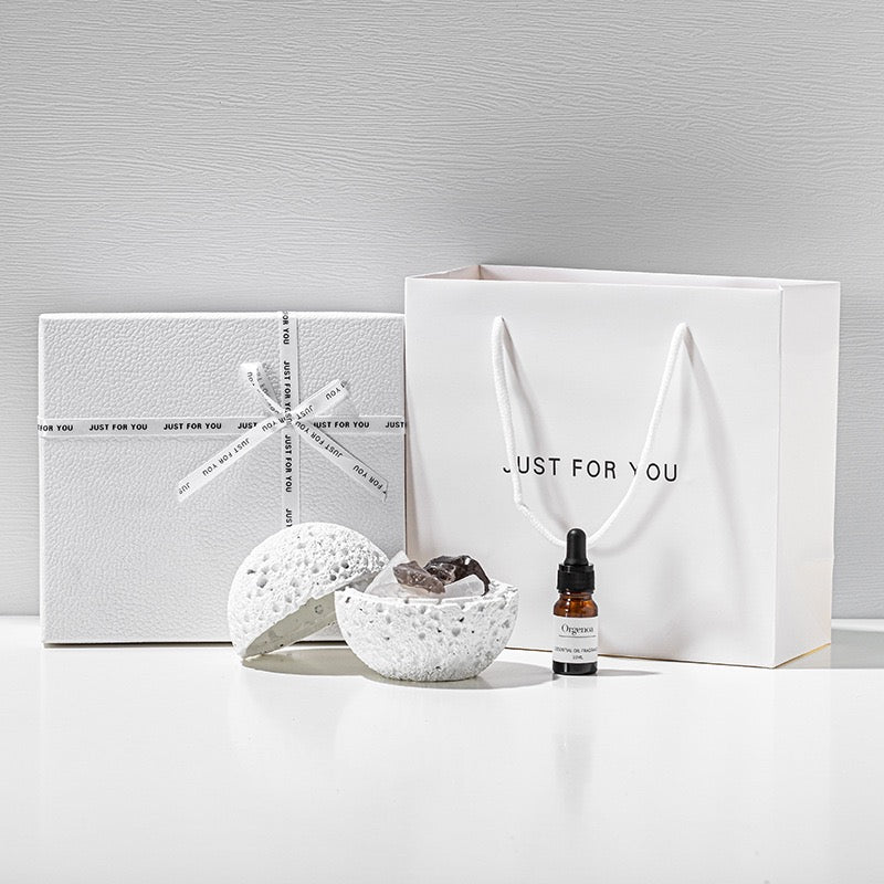 Volcanic Stone Crystal Diffuser – Natural Lava Rock Aromatherapy Ornament with Essential Oil, Long-Lasting Home Fragrance Decor