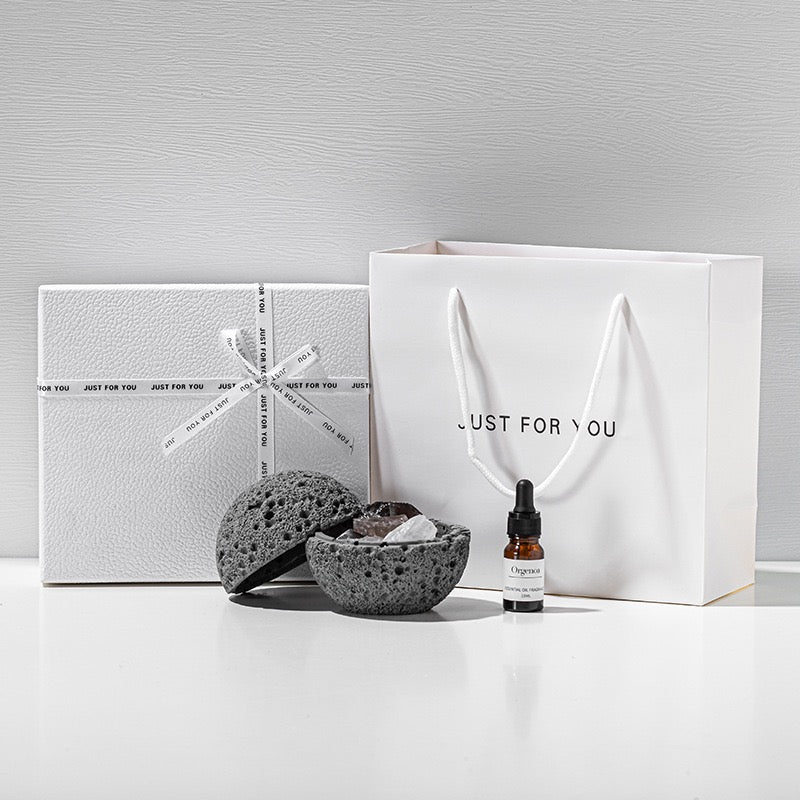 Volcanic Stone Crystal Diffuser – Natural Lava Rock Aromatherapy Ornament with Essential Oil, Long-Lasting Home Fragrance Decor