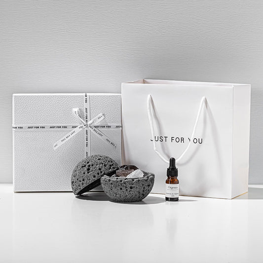 Volcanic Stone Crystal Diffuser – Natural Lava Rock Aromatherapy Ornament with Essential Oil, Long-Lasting Home Fragrance Decor