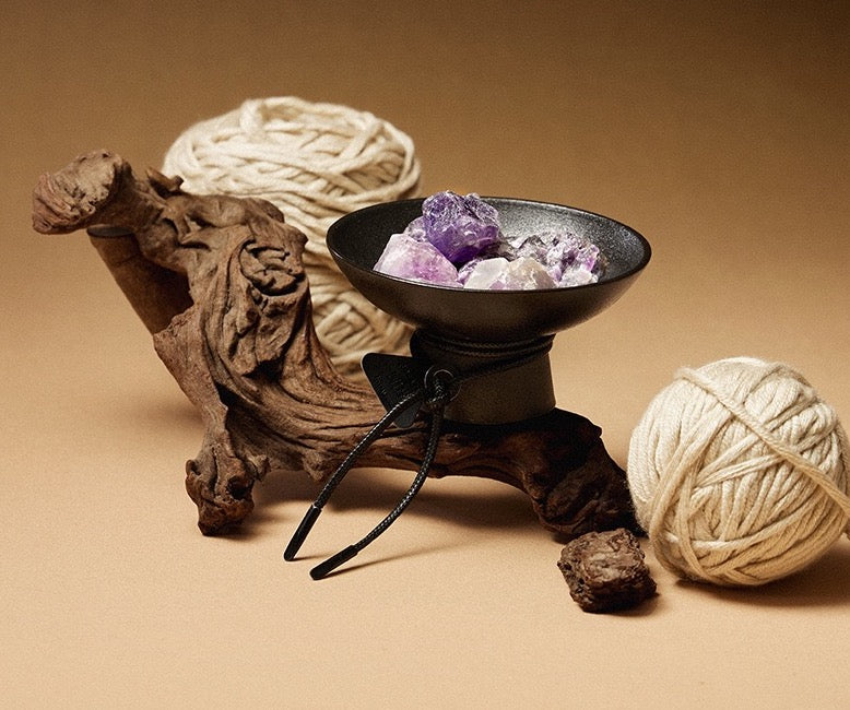 Natural Crystal Stone Aromatherapy Set – Crystal Diffuser with Essential Oils and Scented Candle for Home Fragrance & Relaxation