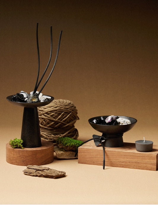 Natural Crystal Stone Aromatherapy Set – Crystal Diffuser with Essential Oils and Scented Candle for Home Fragrance & Relaxation