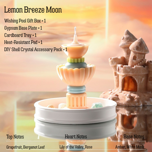 DIY Wishing Pool Scented Candle Gift Set – Soy Wax, Shell & Crystal Accessories, Aromatherapy Home Decor