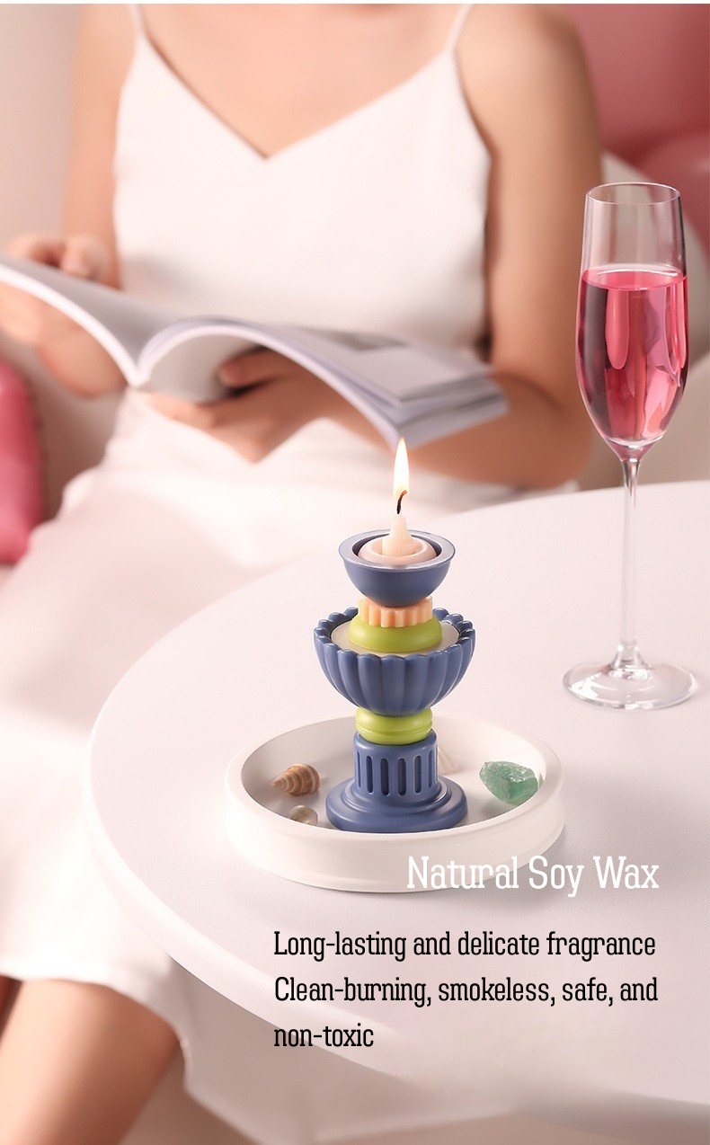 DIY Wishing Pool Scented Candle Gift Set – Soy Wax, Shell & Crystal Accessories, Aromatherapy Home Decor