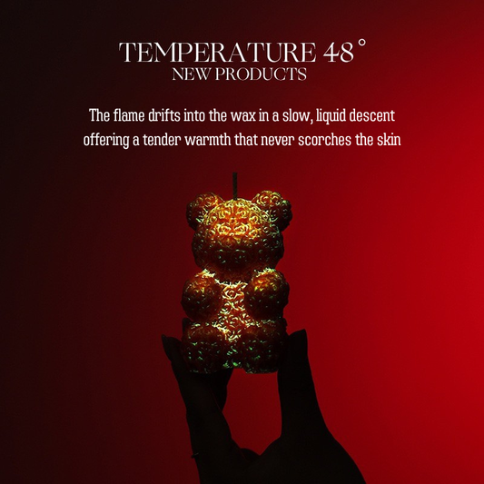 Cryogenic Rose Bear Candle — Low-Temperature Wax Sculpture, Romantic Decorative Candle for Gifts, Birthday, Valentine’s Day