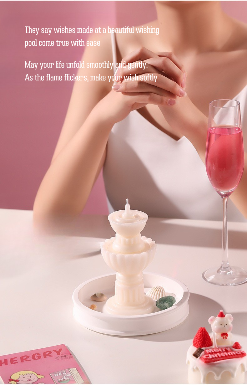 DIY Wishing Pool Scented Candle Gift Set – Soy Wax, Shell & Crystal Accessories, Aromatherapy Home Decor