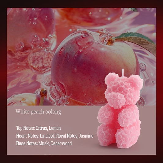 Cryogenic Rose Bear Candle — Low-Temperature Wax Sculpture, Romantic Decorative Candle for Gifts, Birthday, Valentine’s Day