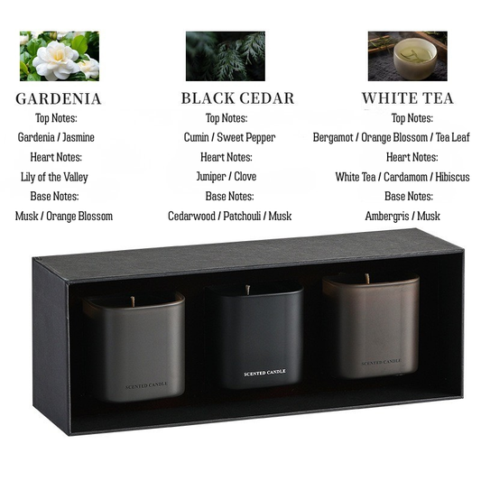 Luxury Matte Black Scented Candle – Soy Wax Aromatherapy Candle